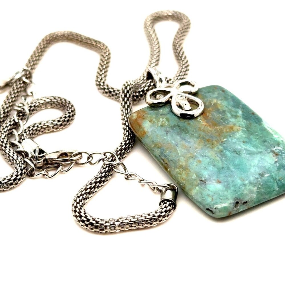 Rectangular Turquoise Necklace (n1) - Picture 3 of 5